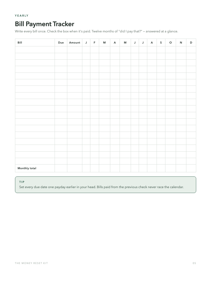 Bill Payment Tracker